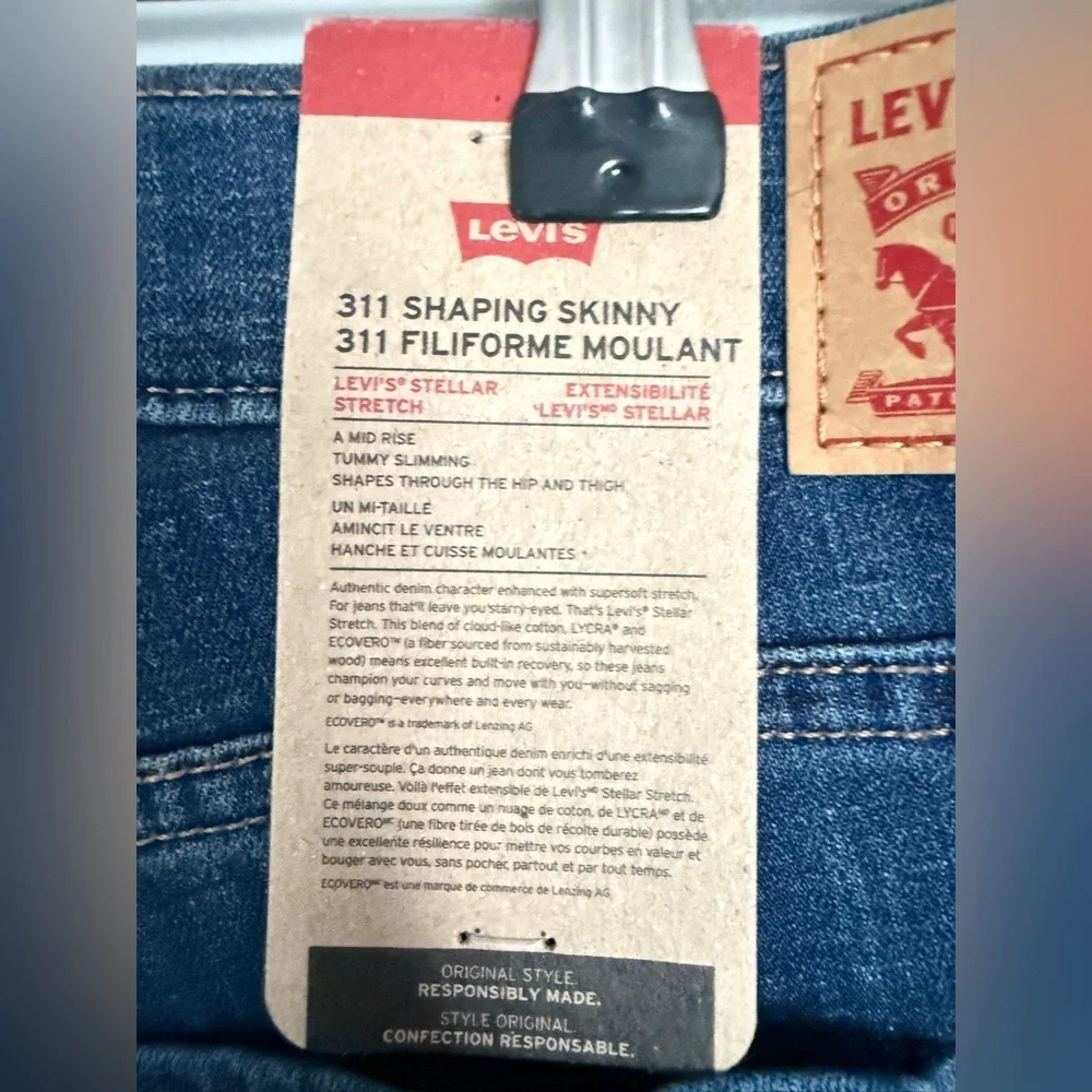 BNWT Levi’s 311 Shaping Skinny Classic Blue Jeans - 34/30 - Picture 4 of 6